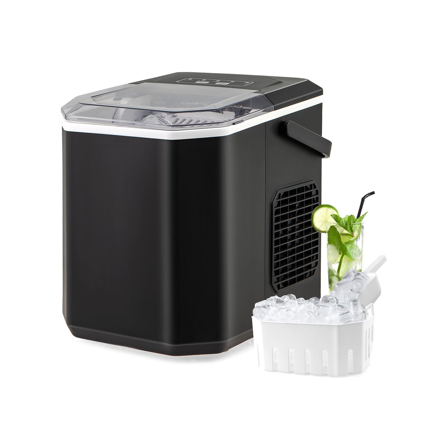 Countertop Ice Maker with Self-Cleaning for Home & Office