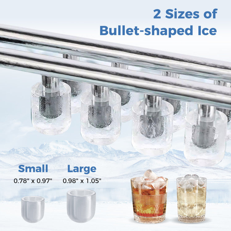 Countertop Ice Maker with Self-Cleaning for Home & Office