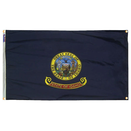 Idaho Flag with Grommets Along the Edges for Wall Hanging - Tampa Home & Garden Store