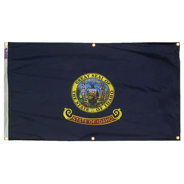 Idaho Flag with Grommets Along the Edges for Wall Hanging - Tampa Home & Garden Store
