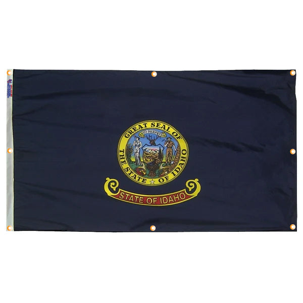 Idaho Flag with Grommets Along the Edges for Wall Hanging - Tampa Home & Garden Store