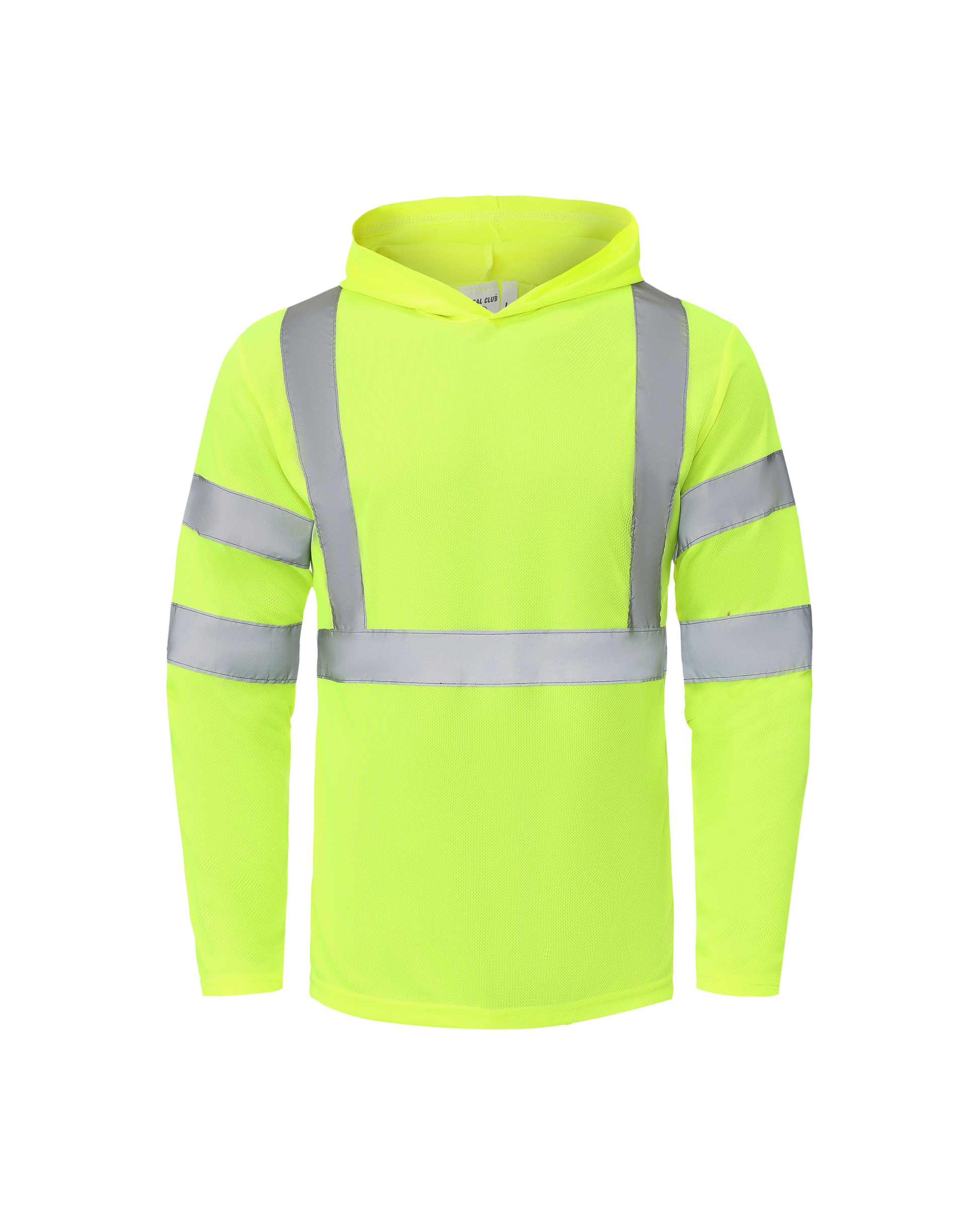 Ideal Club High Visibility ANSI/ISEA 107-2020, Type R, Class 3 Neon Long Sleeve Safety Hoodie [R] - Tampa Home & Garden Store