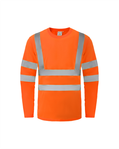 Ideal Club High Visibility ANSI/ISEA 107-2020, Type R, Class 3 Orange Long Sleeve Safety Shirt [R] - Tampa Home & Garden Store