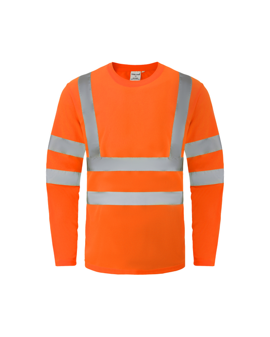 Ideal Club High Visibility ANSI/ISEA 107-2020, Type R, Class 3 Orange Long Sleeve Safety Shirt [R] - Tampa Home & Garden Store