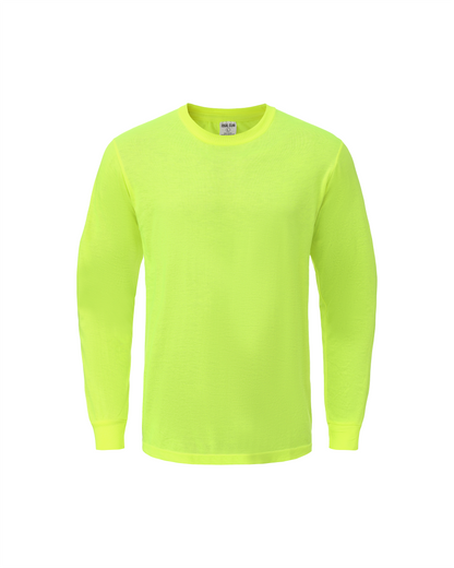 Ideal Club High Visibility Non Reflector Cotton Neon Long Sleeve Safety Shirt [R] - Tampa Home & Garden Store