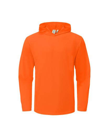 Ideal Club High Visibility Non Reflector Orange Long Sleeve Safety Hoodie [R] - Tampa Home & Garden Store