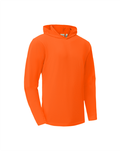 Ideal Club High Visibility Non Reflector Orange Long Sleeve Safety Hoodie [R] - Tampa Home & Garden Store