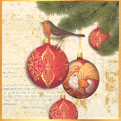 Ideal Home Range Christmas Baubles - Lunch Napkin - Tampa Home & Garden Store