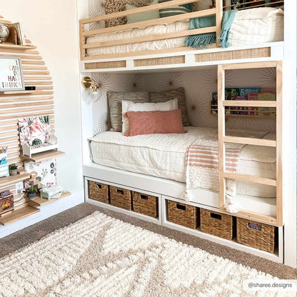 Igor Shag Area Rug by Boutique Rugs, ivory cream plush shag for bedroom decor on Tampa Home & Garden Store