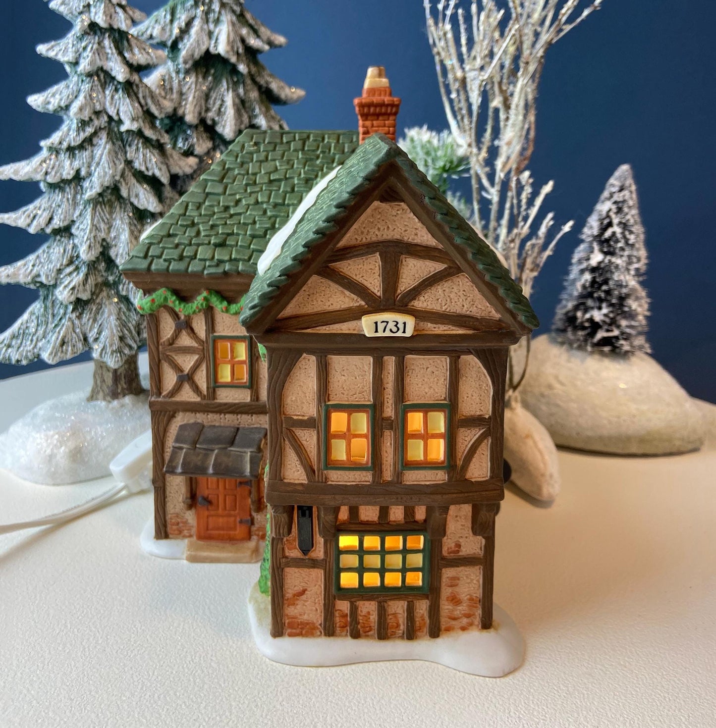 Illuminated Christmas Village T. Puddlewick Spectacle Shop by Dept. 56. Dickens' Village. Seasonal Home Retail Decor. Night Light. - Tampa Home & Garden Store