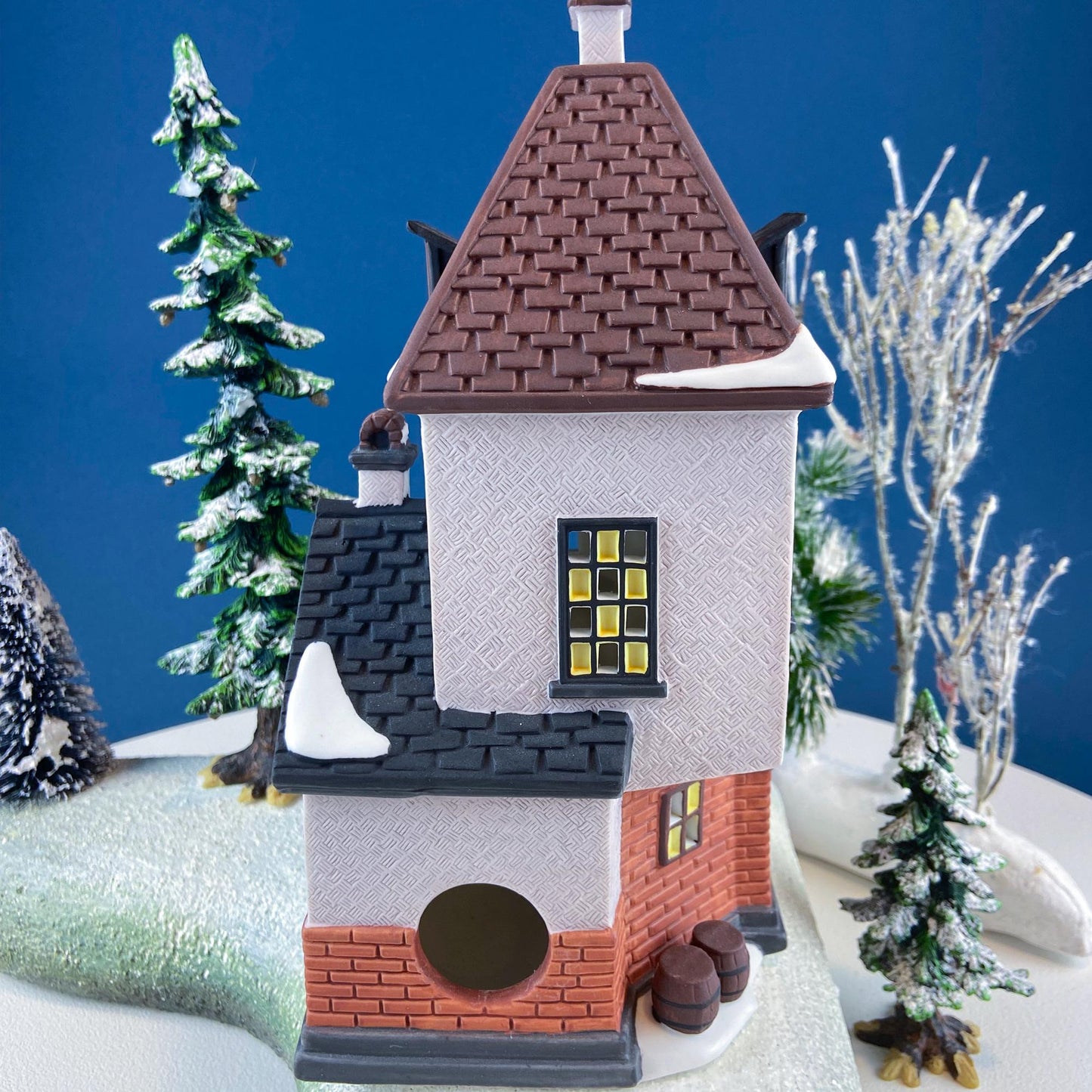 Illuminated Christmas Village Tea Seller House by Dept 56. Christmas in the City. Magical Holiday Home Retail Decor. Gift for Tea Lover. - Tampa Home & Garden Store
