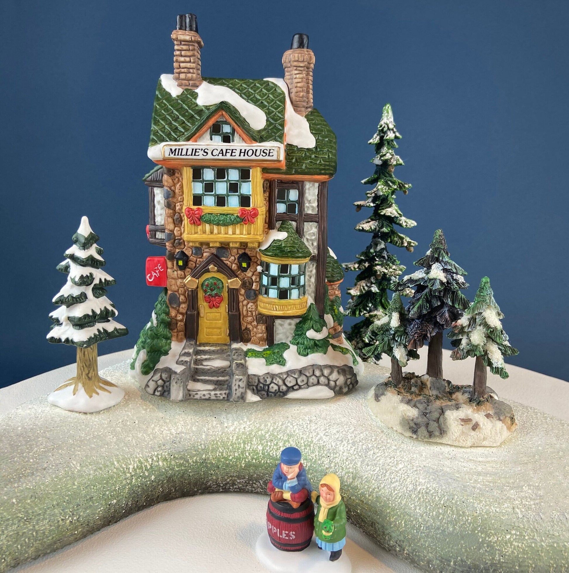 Illuminated Christmas Village Tea Seller House by Dept 56. Christmas in the City. Magical Holiday Home Retail Decor. Gift for Tea Lover. - Tampa Home & Garden Store