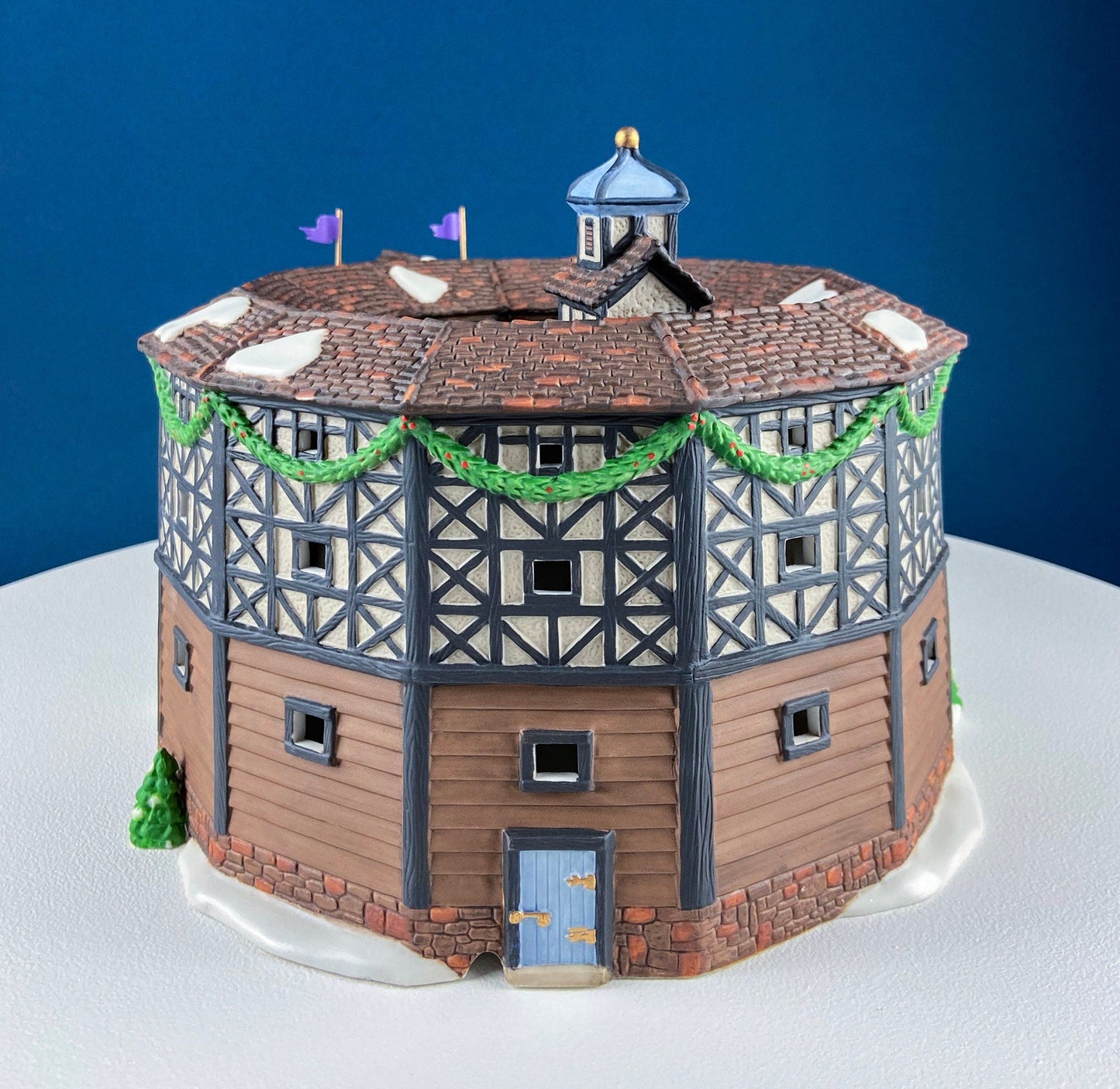 Illuminated Old Golden Globe Theater. Set of 4. Porcelain Christmas Village House by Dept. 56. Dickens' Village Hist. Landmarks Series. - Tampa Home & Garden Store