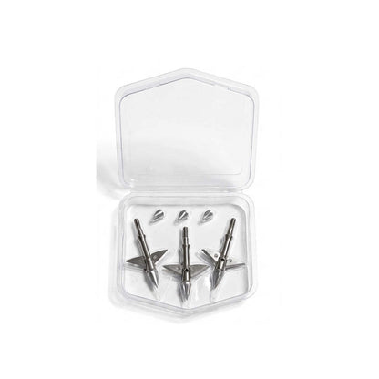 Zeus Titanium Broadheads (3-pack) with practice heads and 100/125 grain tips in clear case Killz Products on Tampa Home & Garden Store