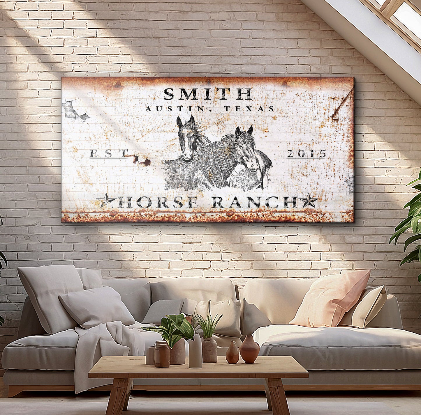 Rustic Horse Ranch Sign III canvas Tailored Canvases on Tampa Home & Garden Store