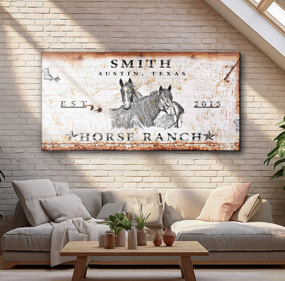 Rustic Horse Ranch Sign III canvas Tailored Canvases on Tampa Home & Garden Store