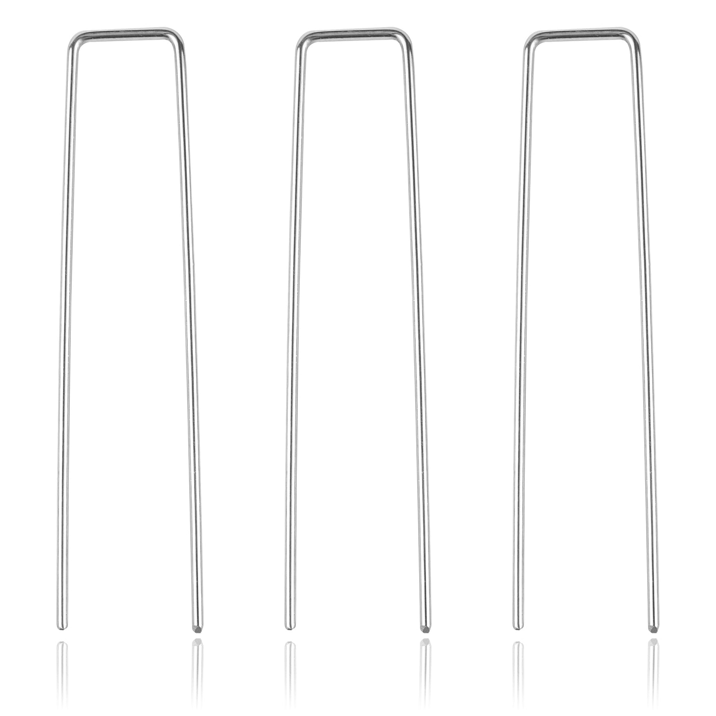 Agrafes paysagères - Piquets de gazon robustes en U galvanisés de calibre 11 pour barrière anti-mauvaises herbes et aménagement paysager