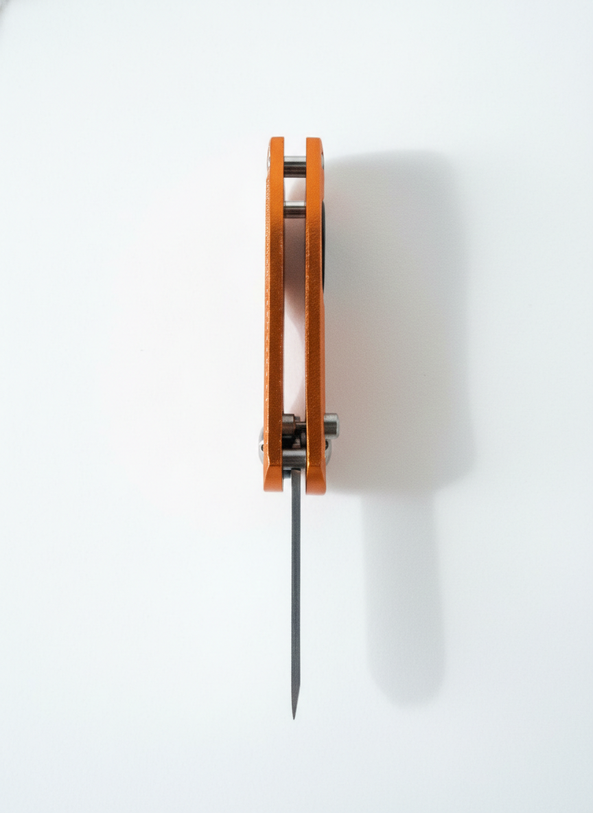 Limited Edition Divot Tool orange anodized aluminum frame with steel spike on Tampa Home & Garden Store