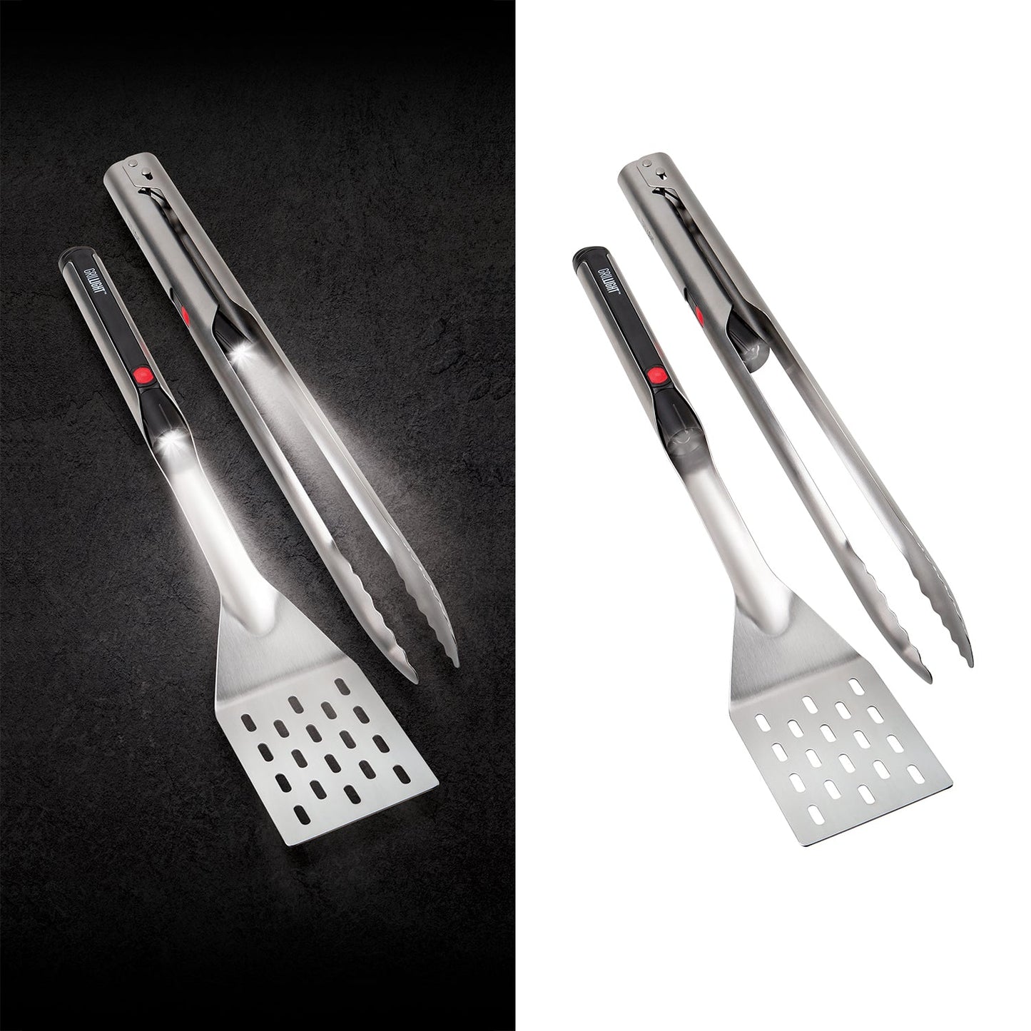 2-Piece Grilling Set | LED Spatula & Smart Tongs