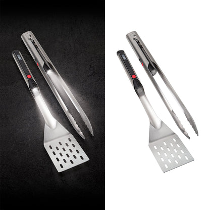2-Piece Grilling Set | LED Spatula & Smart Tongs