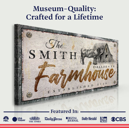 Rustic Farmhouse Sign V canvas crafting sign with vintage typography Tailored Canvases on Tampa Home & Garden Store