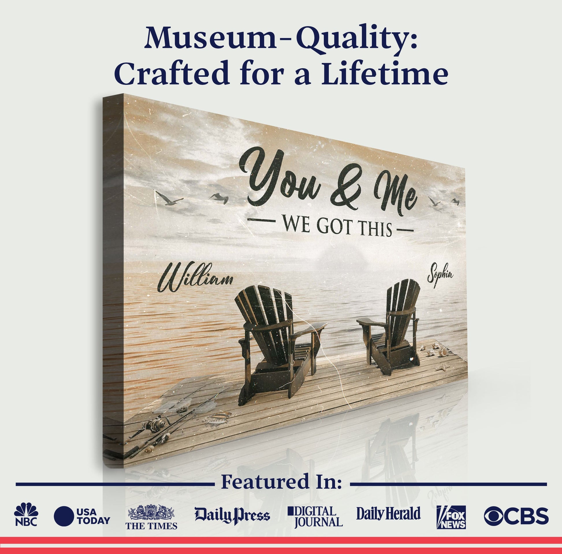 Fishing Themed We Got This Couple Sign canvas by Tailored Canvases; rustic seaside scene on Tampa Home & Garden Store