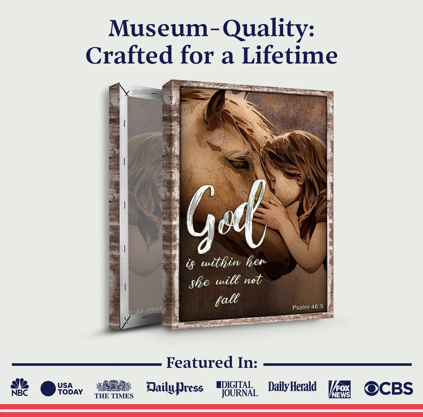 Canvas 3pc God Is Within Her She Will Not Fall Psalm 46:5 Faith Sign IV Tailored Canvases on Tampa Home & Garden Store