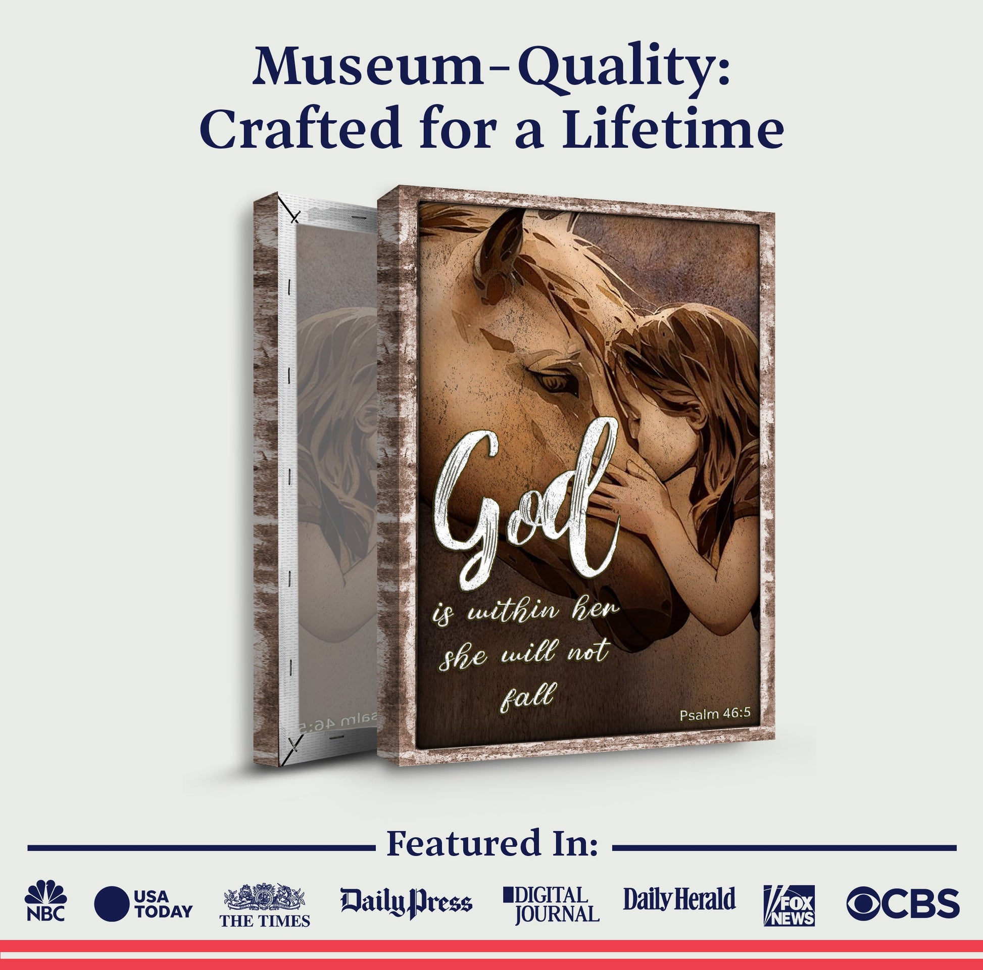 Canvas 3pc God Is Within Her She Will Not Fall Psalm 46:5 Faith Sign IV Tailored Canvases on Tampa Home & Garden Store