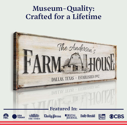 Canvas rustic farmhouse sign by Tailored Canvases with distressed wood and vintage typography on Tampa Home & Garden Store
