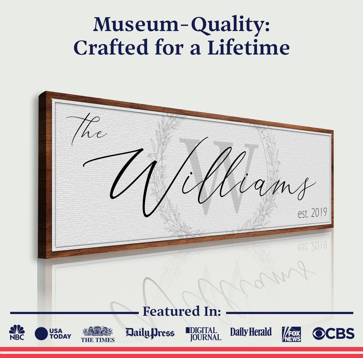 Family Sign canvas with wood frame by Tailored Canvases on Tampa Home & Garden Store