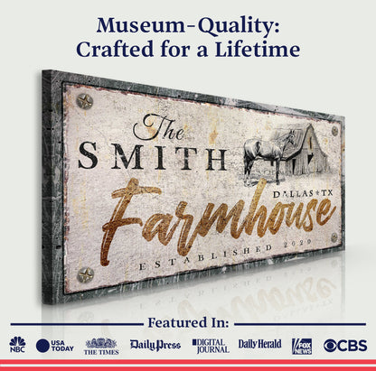 Rustic Horse Farmhouse Sign III canvas crafting decor with horse motif Tailored Canvases on Tampa Home & Garden Store