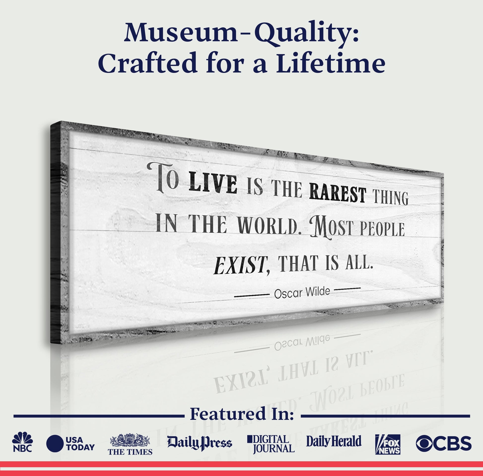 To Live Is The Rarest Thing farmhouse sign canvas print by Tailored Canvases on Tampa Home & Garden Store