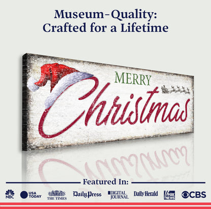Vintage Merry Christmas canvas sign by Tailored Canvases crafting canvas on Tampa Home & Garden Store