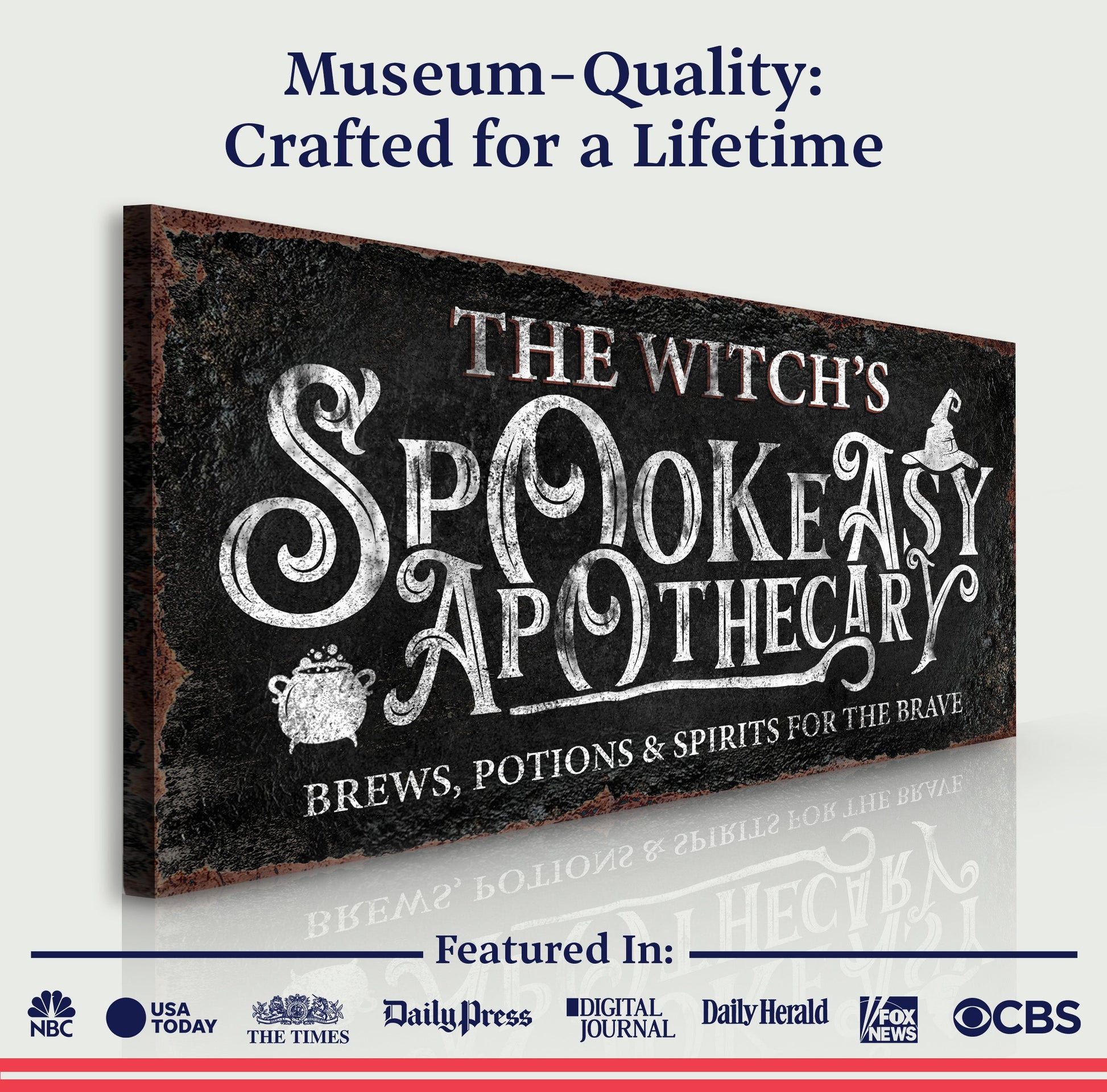 Apothecary Spookeasy Bar Sign canvas chalkboard typography Tailored Canvases on Tampa Home & Garden Store