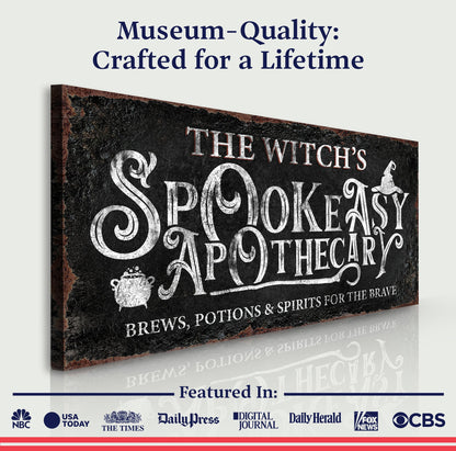 Apothecary Spookeasy Bar Sign canvas chalkboard typography Tailored Canvases on Tampa Home & Garden Store