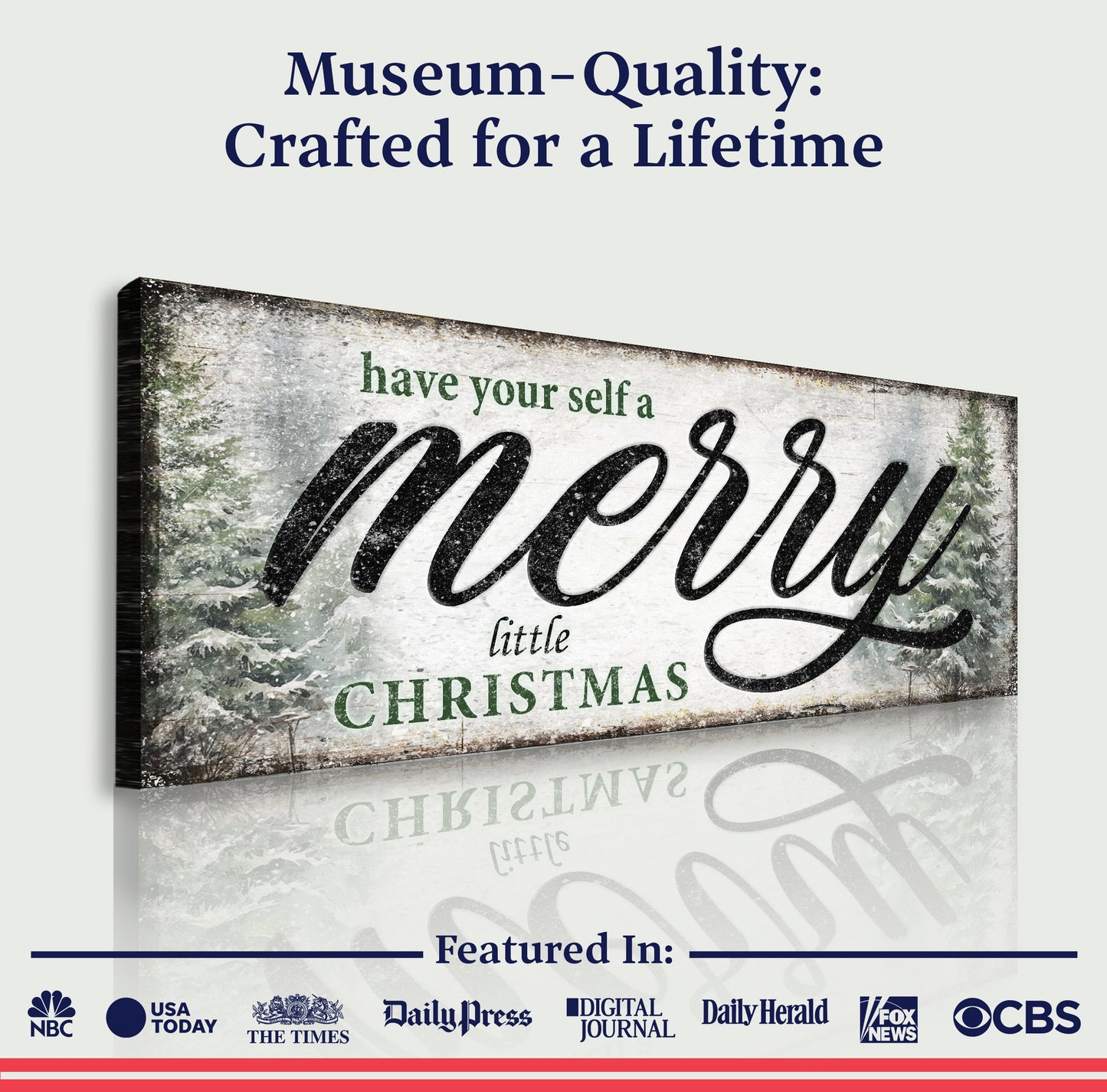 Have Yourself a Merry Little Christmas Sign VII canvas by Tailored Canvases, crafting canvas on Tampa Home & Garden Store