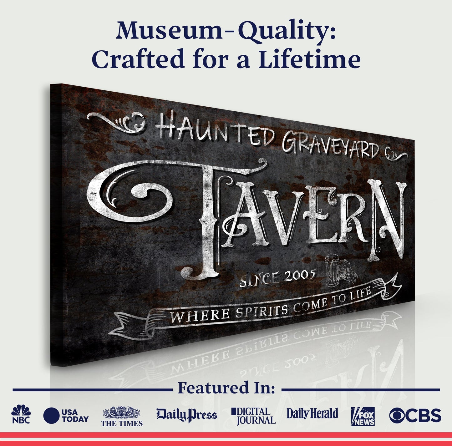 Haunted Graveyard Tavern Halloween Sign III canvas crafting by Tailored Canvases on Tampa Home & Garden Store
