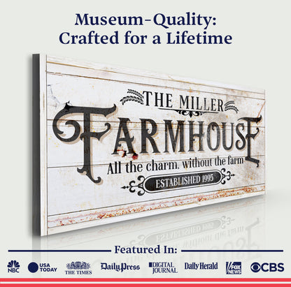 Personalized Farmhouse Sign II canvas by Tailored Canvases, rustic craft canvas on Tampa Home & Garden Store
