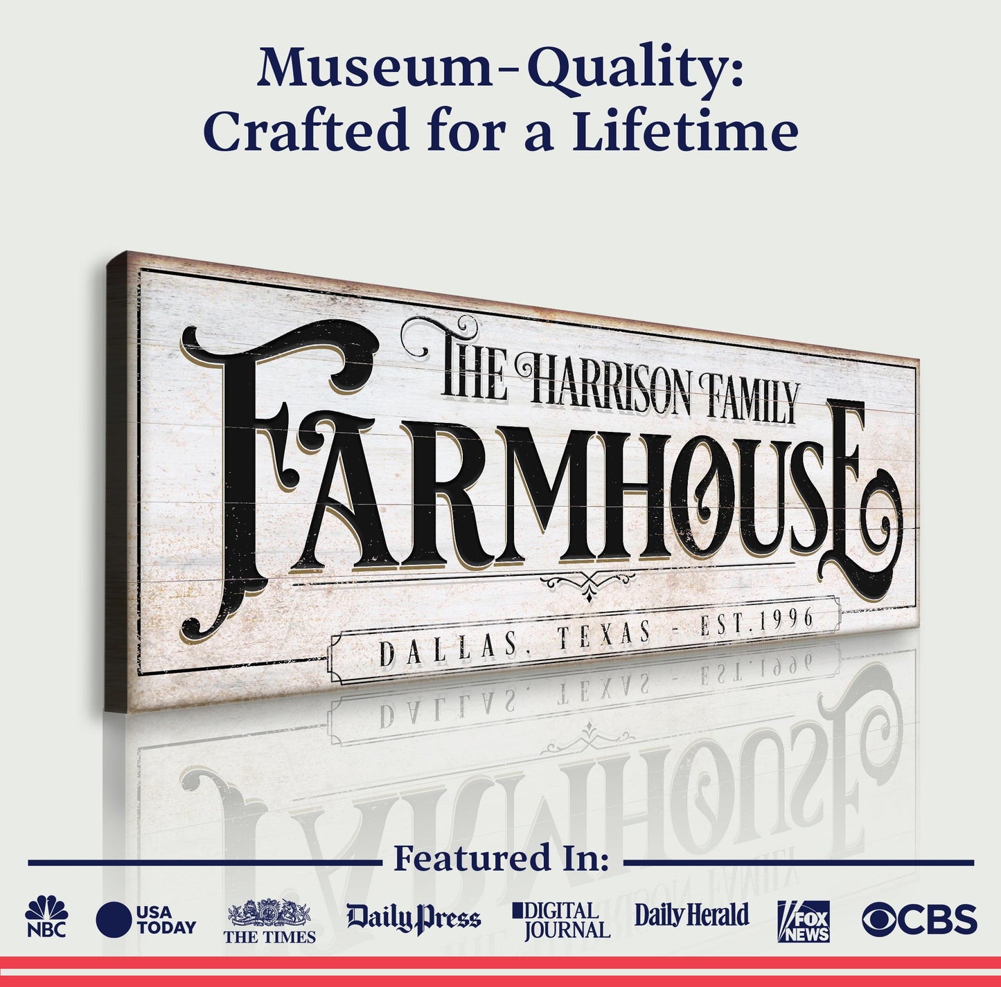 Canvas Vintage Rust Farmhouse Sign by Tailored Canvases on Tampa Home & Garden Store