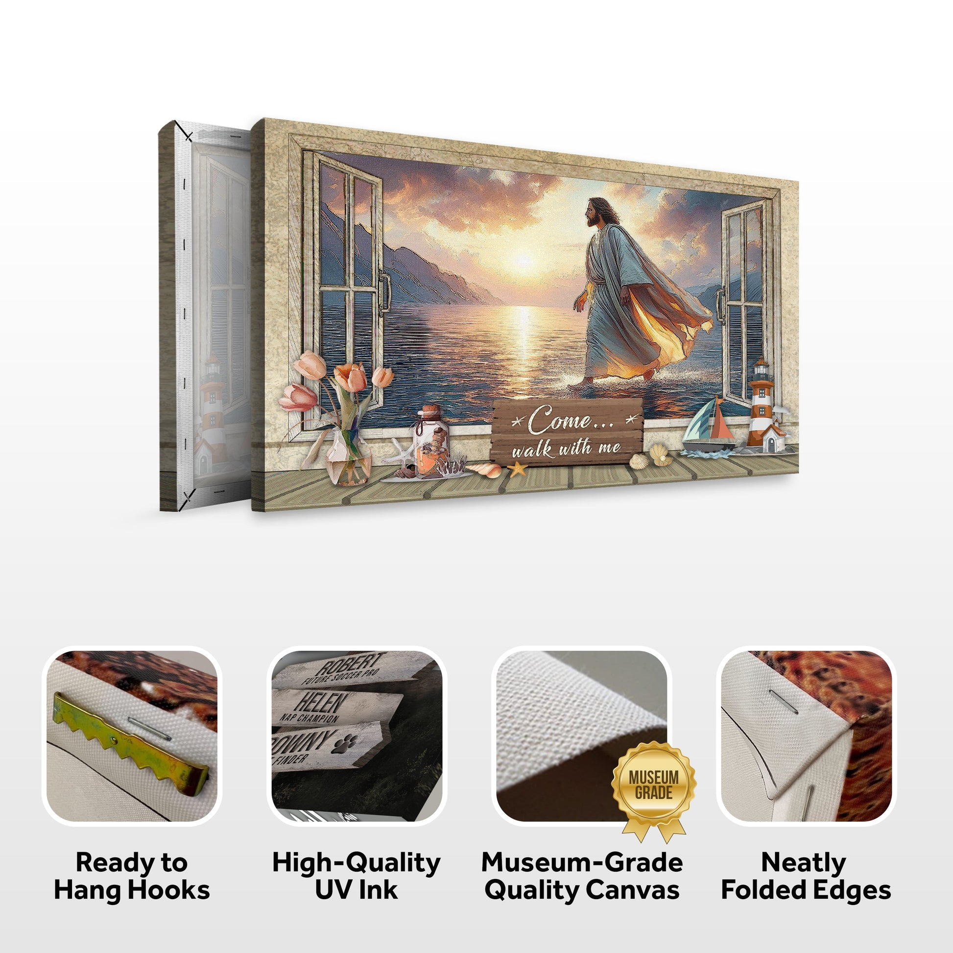 Tailored Canvases Come Walk With Me Faith Sign II canvas crafting decor with open scene on Tampa Home & Garden Store