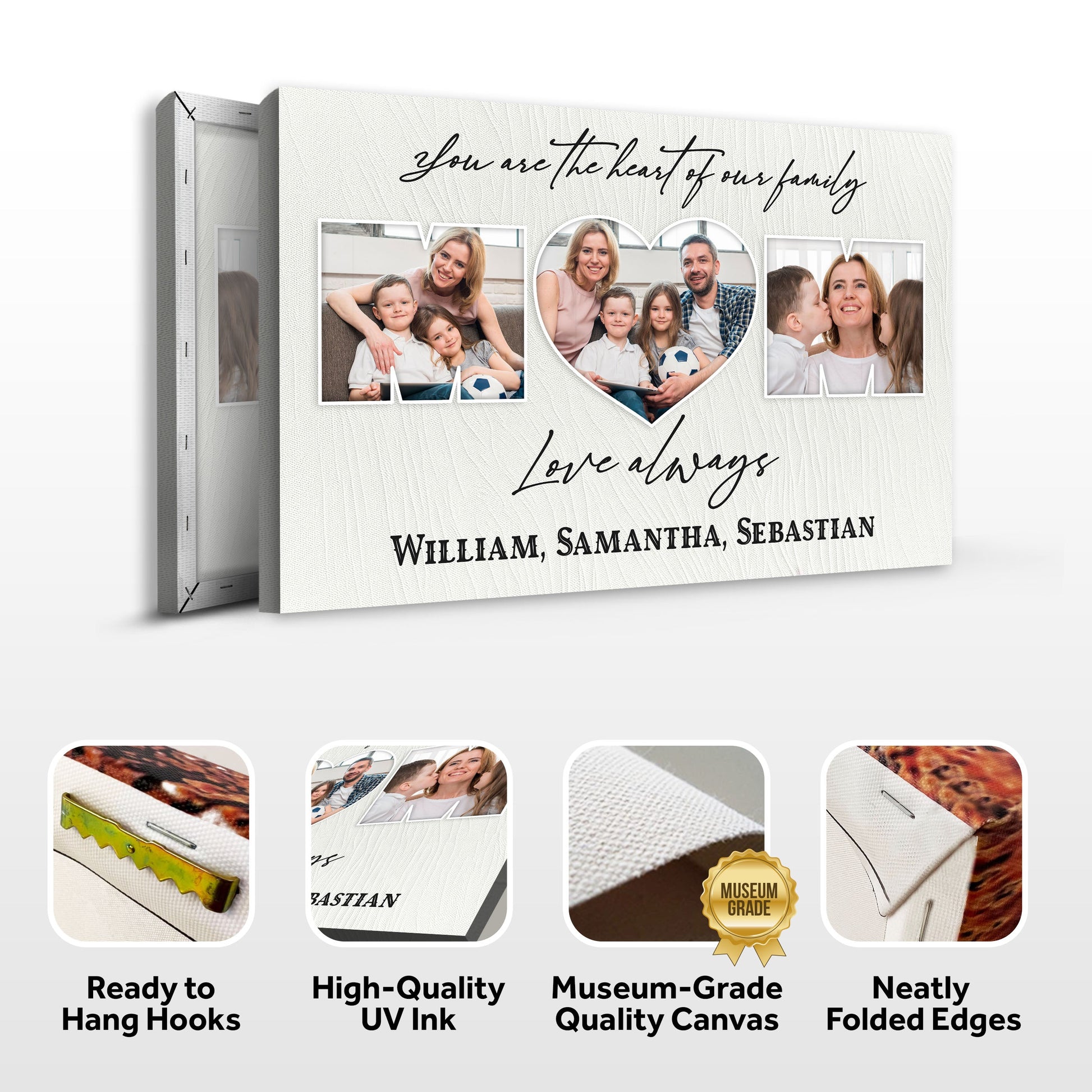 Canvas You Are The Heart Of The Family MOM collage on Crafting Canvas Tailored Canvases on Tampa Home & Garden Store