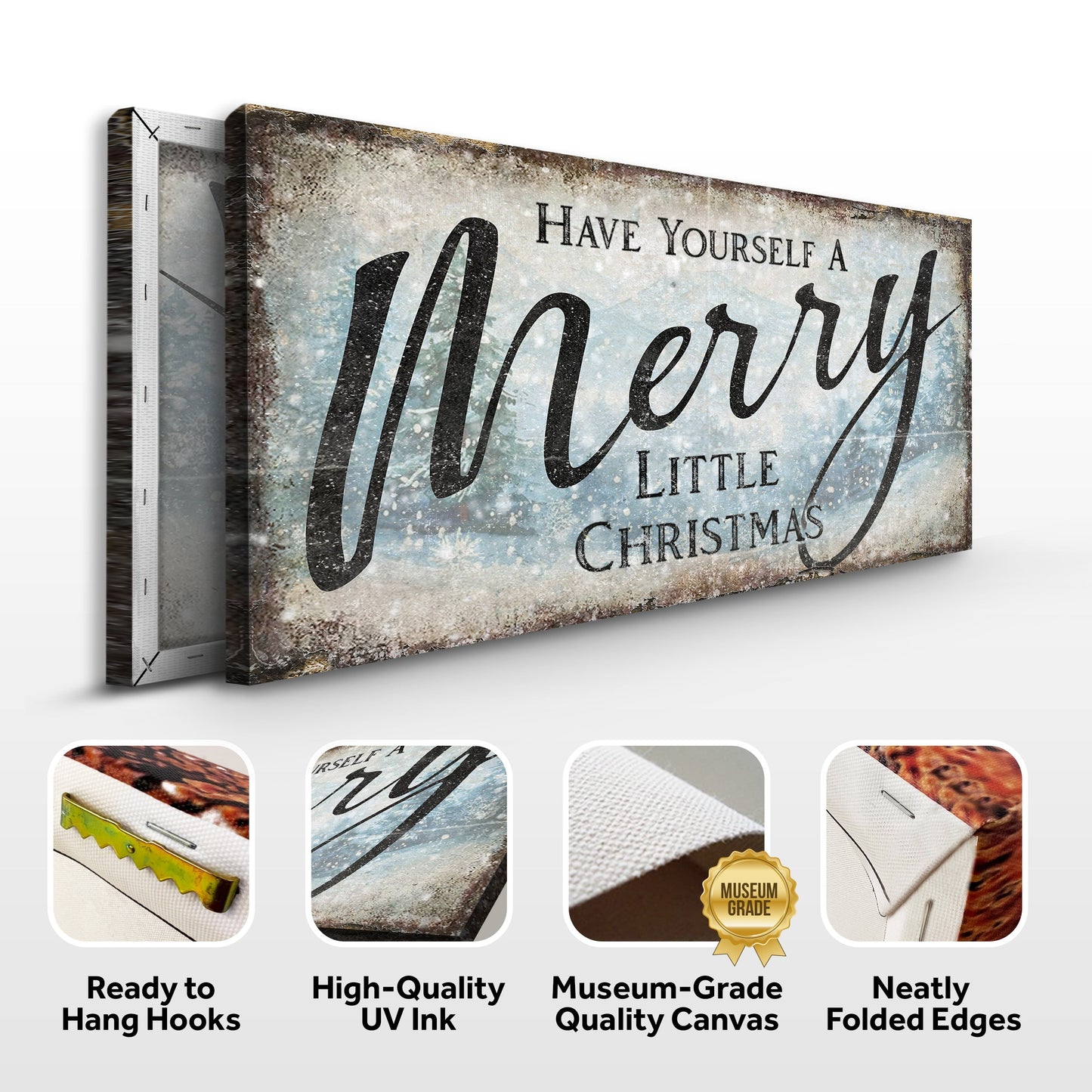 Have Yourself A Merry Little Christmas Sign XI canvas by Tailored Canvases, wall art on Tampa Home & Garden Store
