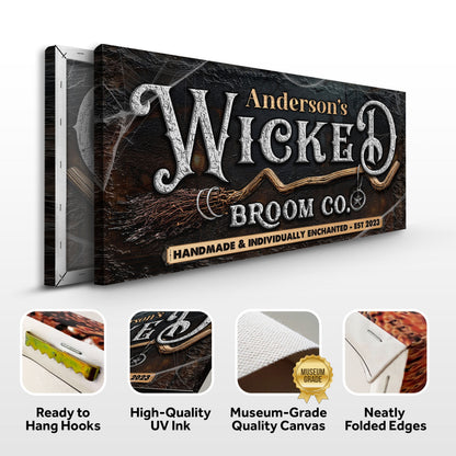 Wicked Halloween Sign II canvas with texture and distressed lettering Tailored Canvases on Tampa Home & Garden Store