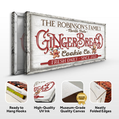 Classic Bakery Sign Canvas by Tailored Canvases with rustic weathered frame on Tampa Home & Garden Store
