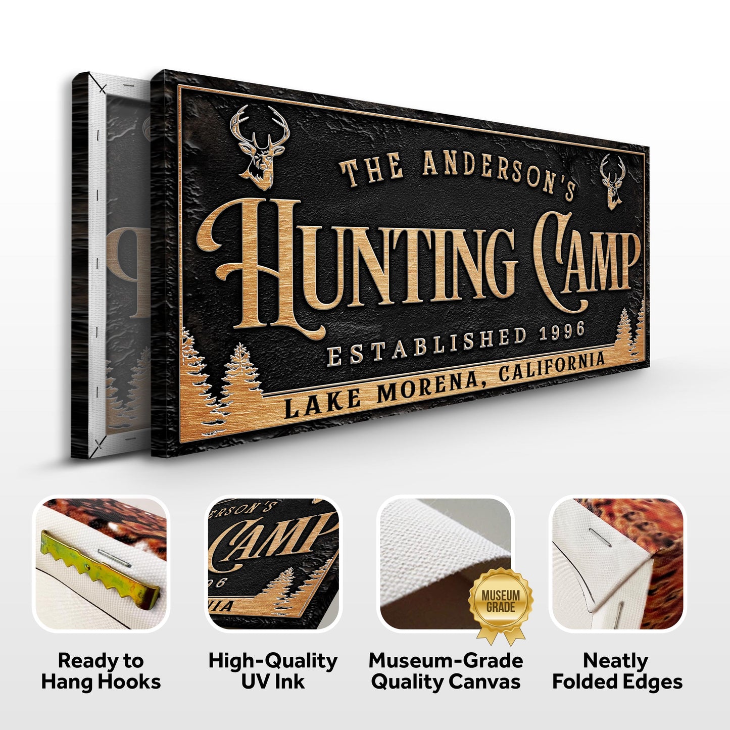 Personalized Family Hunting Camp Sign on Canvas by Tailored Canvases on Tampa Home & Garden Store
