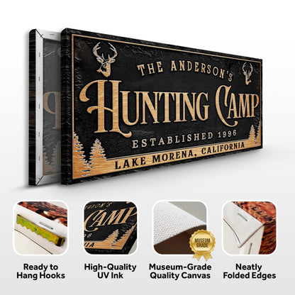 Personalized Family Hunting Camp Sign on Canvas by Tailored Canvases on Tampa Home & Garden Store
