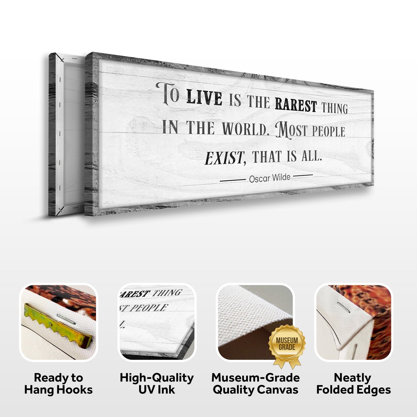 To Live Is The Rarest Thing Farmhouse Sign canvas by Tailored Canvases, crafting canvas on Tampa Home & Garden Store