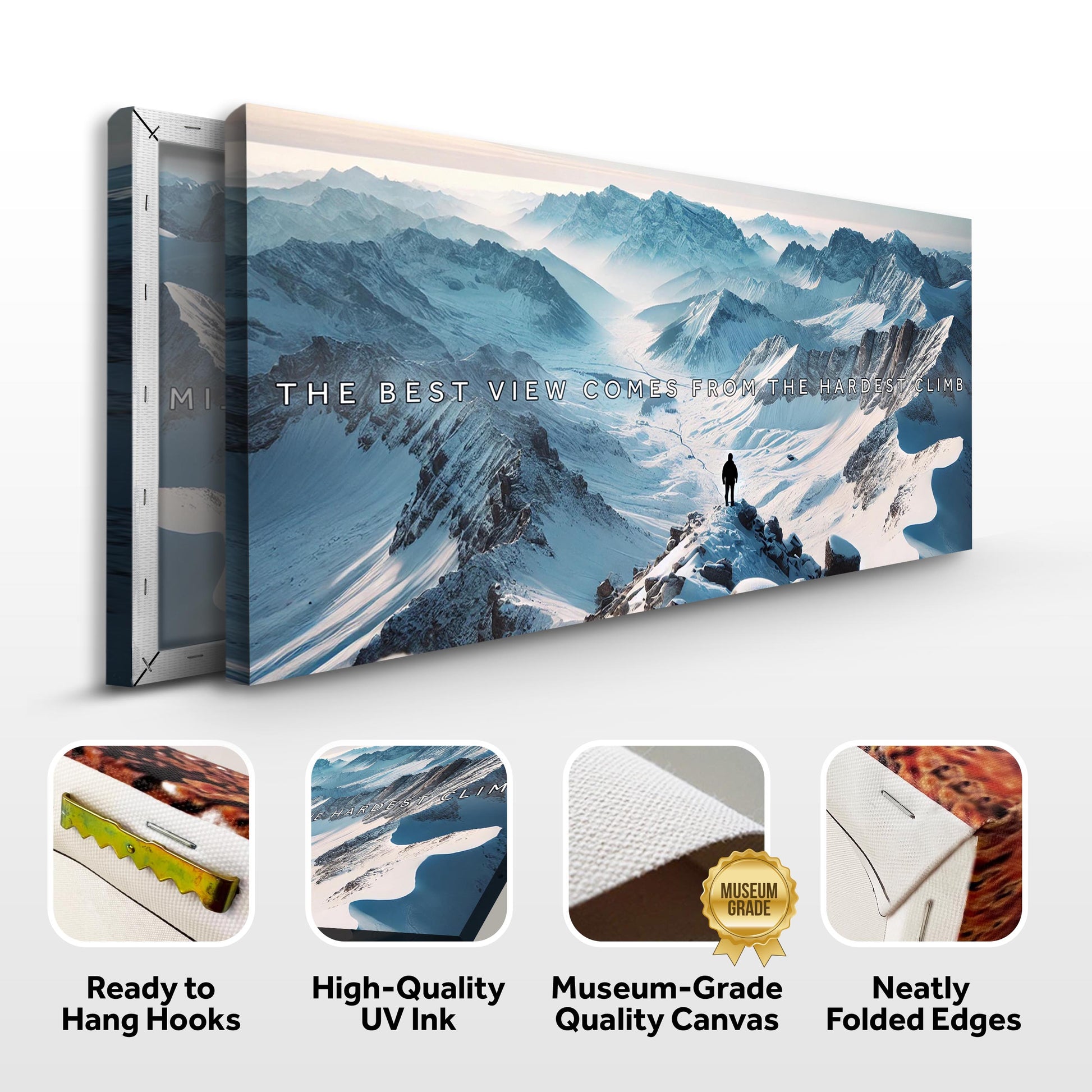 The Best View - Cool Wall Art Canvas, blue mountain panorama Tailored Canvases on Tampa Home & Garden Store