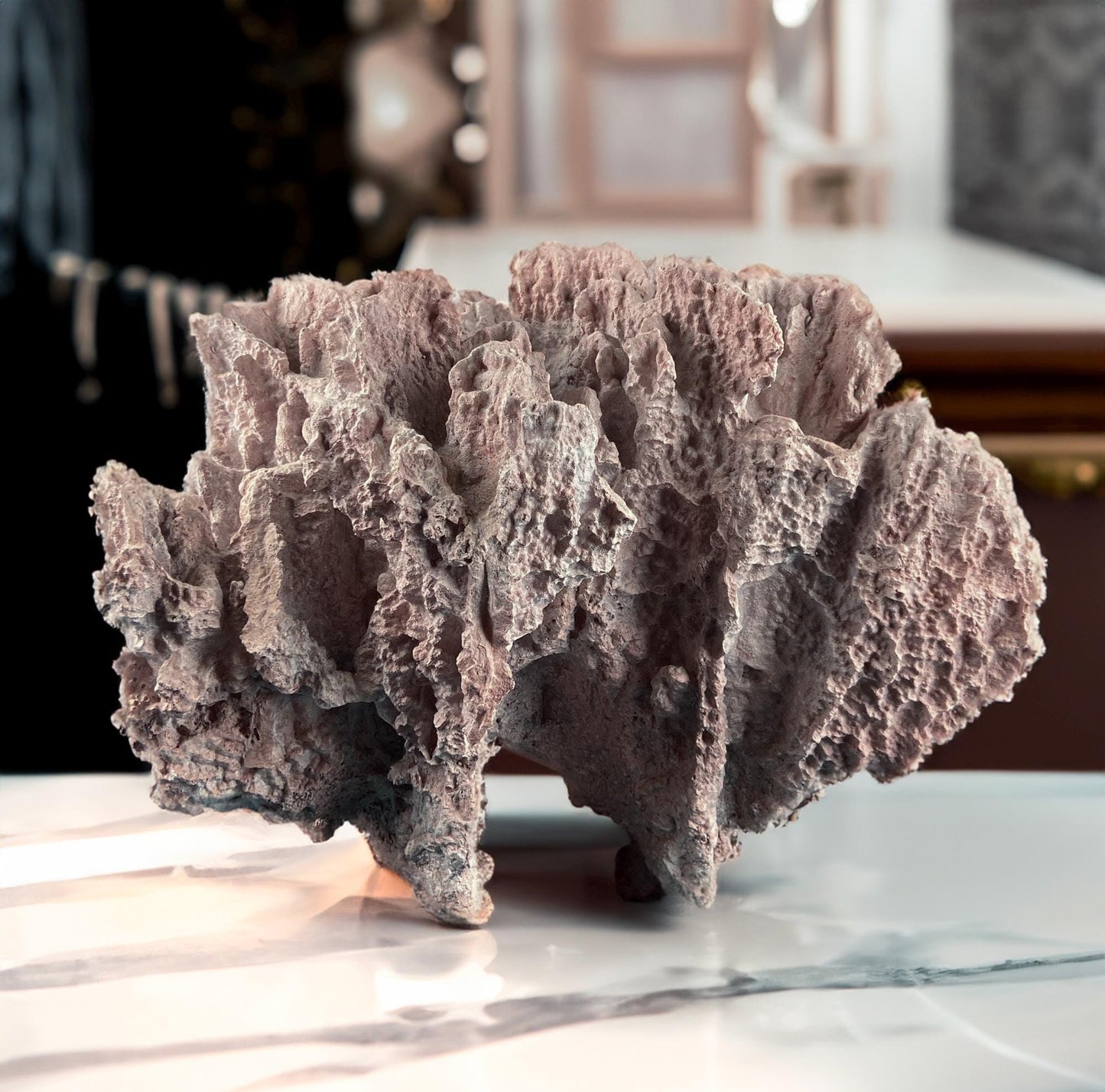 Imitation Coral Sculpture for Coastal Themed Home Rock Garden Aquarium. Vacation Property Tropical Display. Gift for Dad, Fisherman. - Tampa Home & Garden Store