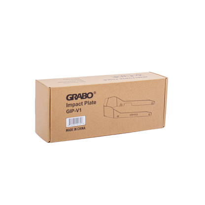 GRABO Impact Plate GIP-V1 packaging box with product diagram on brown cardboard on Tampa Home & Garden Store